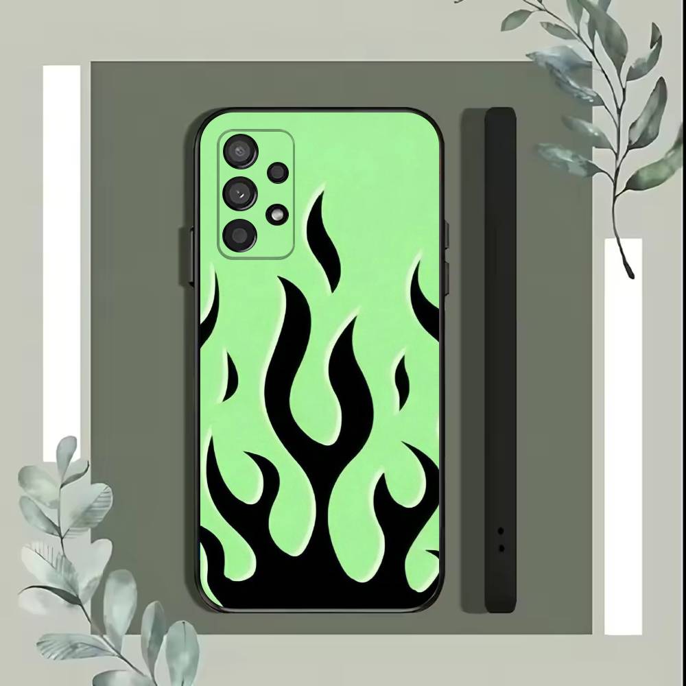 

Creative Fashion Flame Phone Case For Samsung S25,S24,S21,S22,S23,S30,Ultra,S20,Plus,Fe,Lite,5G Black Cover Samsung S21fe
