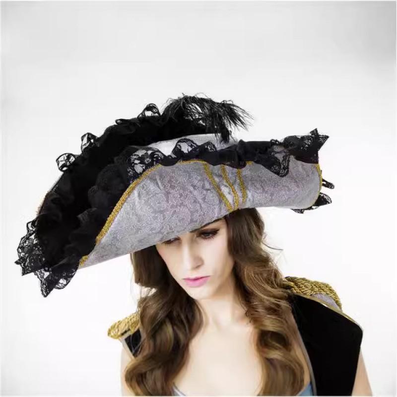 Gothic Queen Costume Women Halloween Outfit Caribbean Pirate Dress Demon Fancy Cosplay