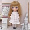 Rakulifey Blythe Clothes Dress Outfit One-Piece Clothes Neo Blythe Costume White Obitsu 24