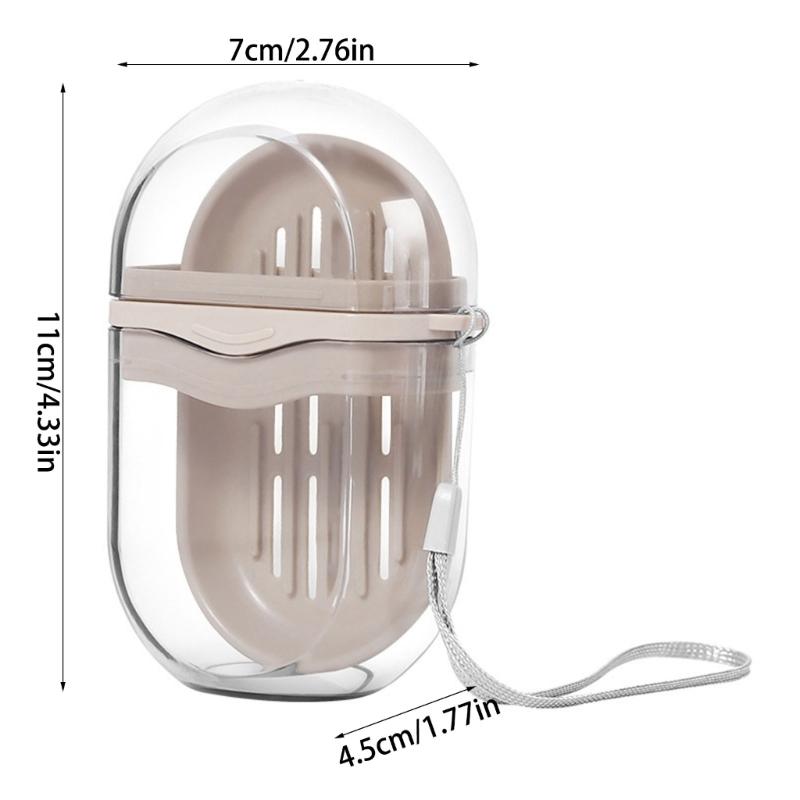 Elegant Transportable Soap Container For Travel Protective Plan With Air Openings Small Bathroom Accessories