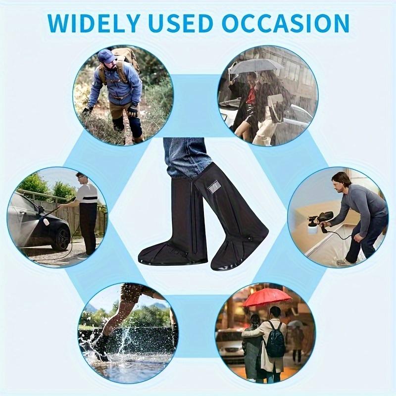 Copriscarpe Unisex Impermeabili e Antipioggia - Cinghie Elastiche Regolabili, Materiale Antiscivolo, Mantengono i Piedi Asciutti in Condizioni di Bagnato, Calzature Resistenti alle Intemperie