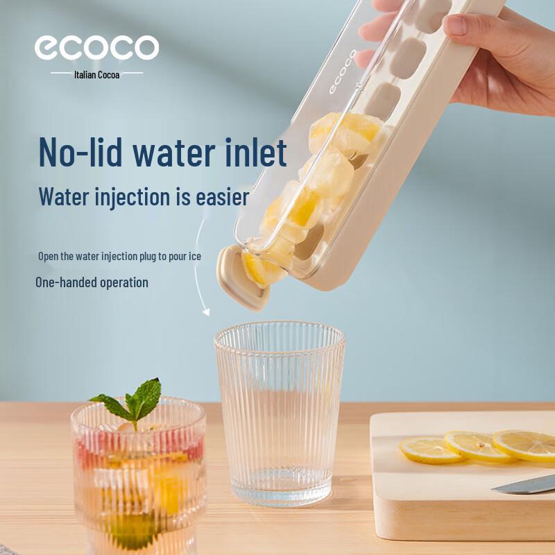 ecoco 14-Grid Ice Cube Tray with Lid