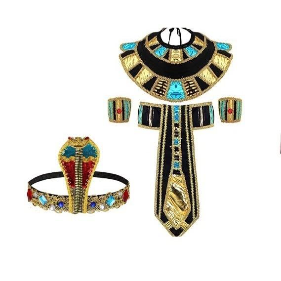 Ägyptisches Königinnen Kostüm Set Mit Handgefertigten Polyester Accessoires Für Halloween Cosplay Erwachsene