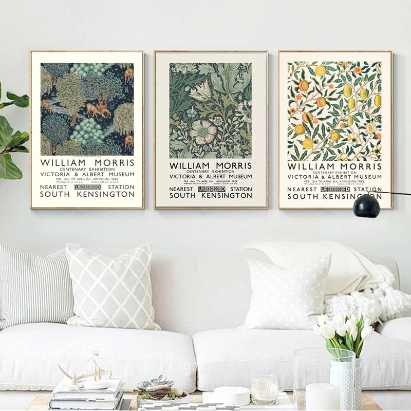 Victoria and Albert Museum Exhibition Poster London Underground William Morris Canvas Print The Art Nouveau Painting Wall Decor