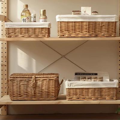 Woven Storage Baskets Kitchen Organizer  Handmade Storage Baskets Toys Baskets Snack Storage Box Home Organizers Cestas Tejidas