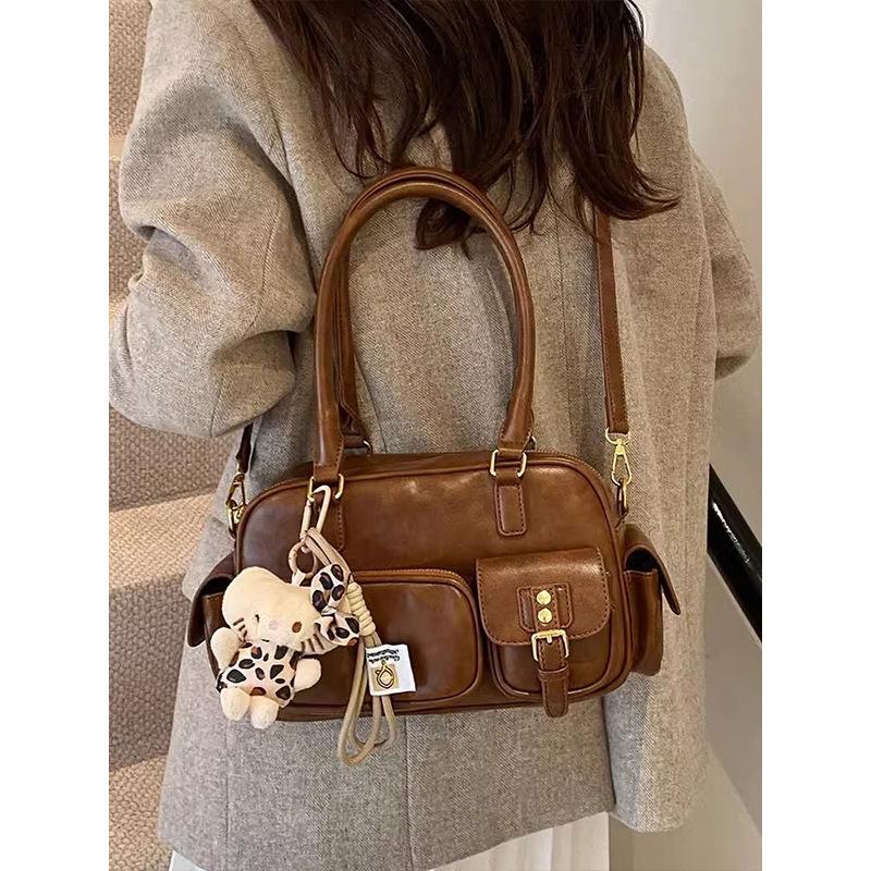 Premium sense retro Maillard small bag women's 2025 Chinese New Year summer commuter shoulder underarm bag Boston bag