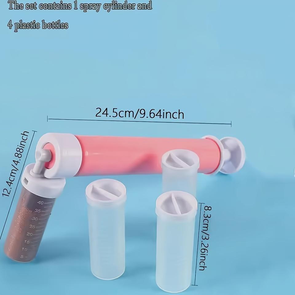 1 set(5pcs)Pistoale de pulverizare manuale Duster de colorat pentru prăjituri Instrument de coacere cu tub de pulverizare pentru prăjituri