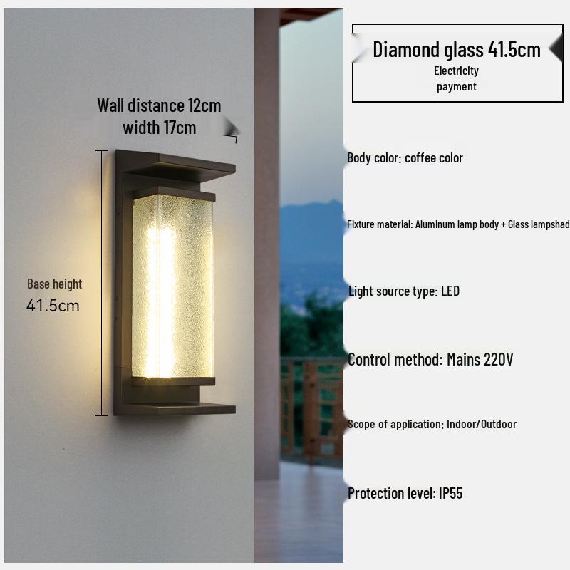 Solar Italian-Style Courtyard Wall Light – Waterproof, No Wiring Needed