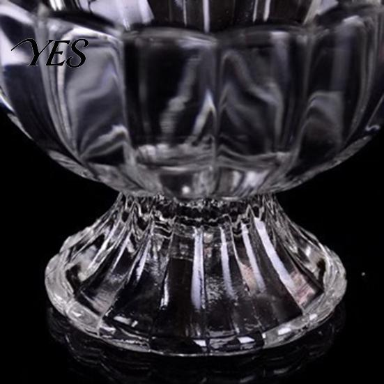 Temperature Resistant Glass Dessert Bowl, Footed Ice Cream Cup, Small Vintage Cup Parfait for Sundae, Fruit, Pudding, Condiment, Snacks, Serving