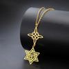 Dreamtimes VigWitches Knot Tetragrammaton Hexagram Candlestick Pendant Necklace for Women Men Witchcraft Wiccan Jewelry Gifts