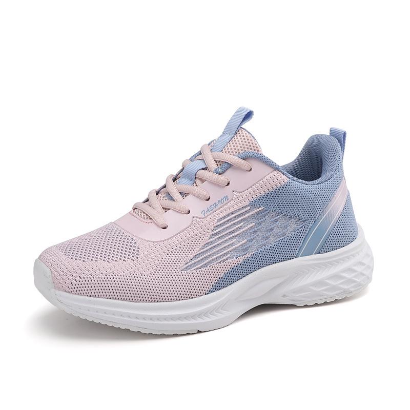 2025 spring new large size sports shoes breathable fly-woven casual shoes trendy fashion student travel shoes women's shoes