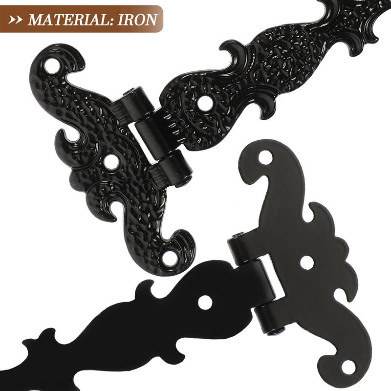 2pcs Heavy Duty Gate Bifold Door Hinges Shed Hinge Heavy Duty Wooden Fence Gate Hinge Retro Outdoor Barn Doors Bifold Door