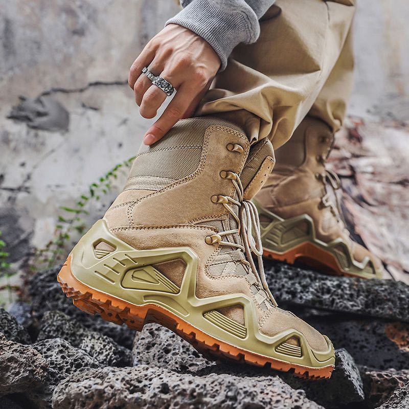 Botas de Plataforma de Moda para Hombre Zapatos Cómodos de Tendencia Botas Casuales para Hombre Caña Alta Resistentes al Desgaste para Exteriores Botas Antideslizantes Hombre Tenis Exterior