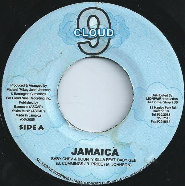 

7inch Record BABY CHEV BOUNTY KILLER BABY GEE Jamaica NONE Cloud 9 2005 Jamaica Reggae Ska Dub Used