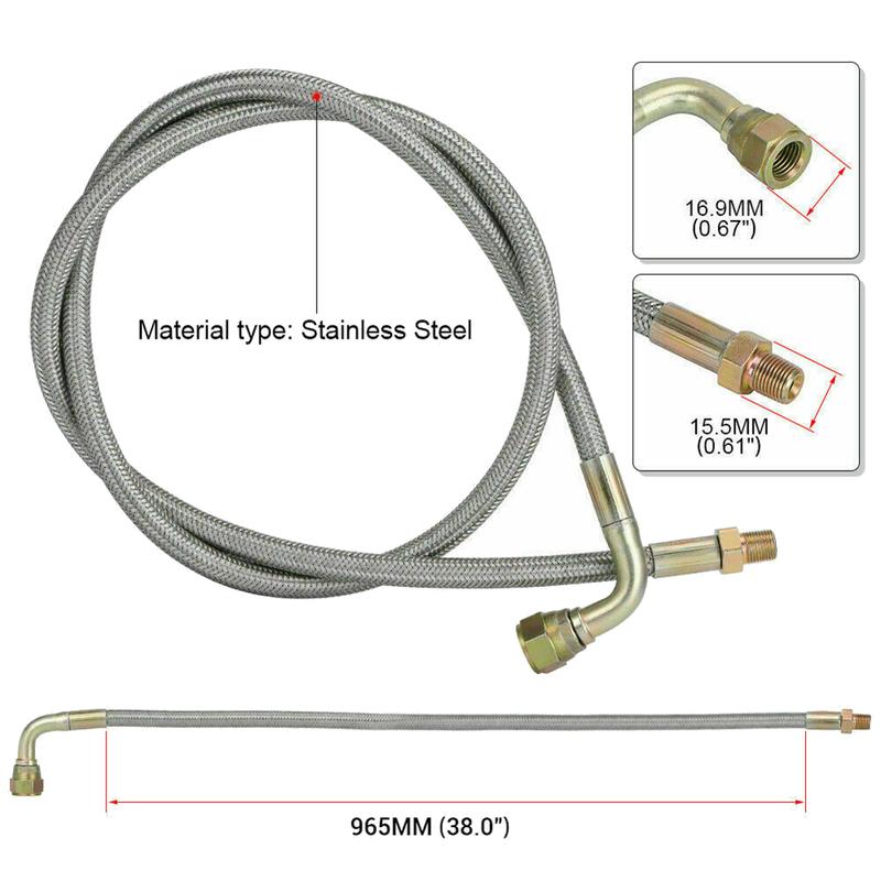 Universal Turbo Oil Feed Line Oil Return Line Oil Drain Line Kit 1/8 NPT 4AN T3 T4 T3/T4 T04E T70 T66 T67 GT35