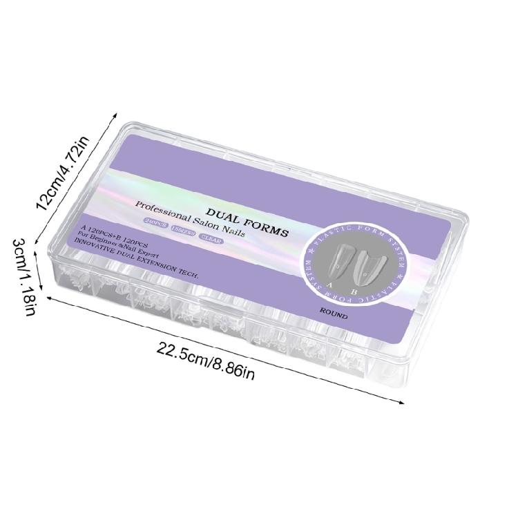 Oval Shape ABS Nail Extension Templates With Dog Ladder Support For Long Lasting Gel Polish Applications