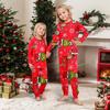 Christmas Print Cute Family Set Pajamas, Home Clothes, Family Set Long Sleeve Top Pants Set