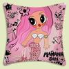 Manana Sera Bonito Karol G Pillow Covers Cartoon Sofa Decorative Home Double-Sided Printing Short Plush Cute Cushion Cover