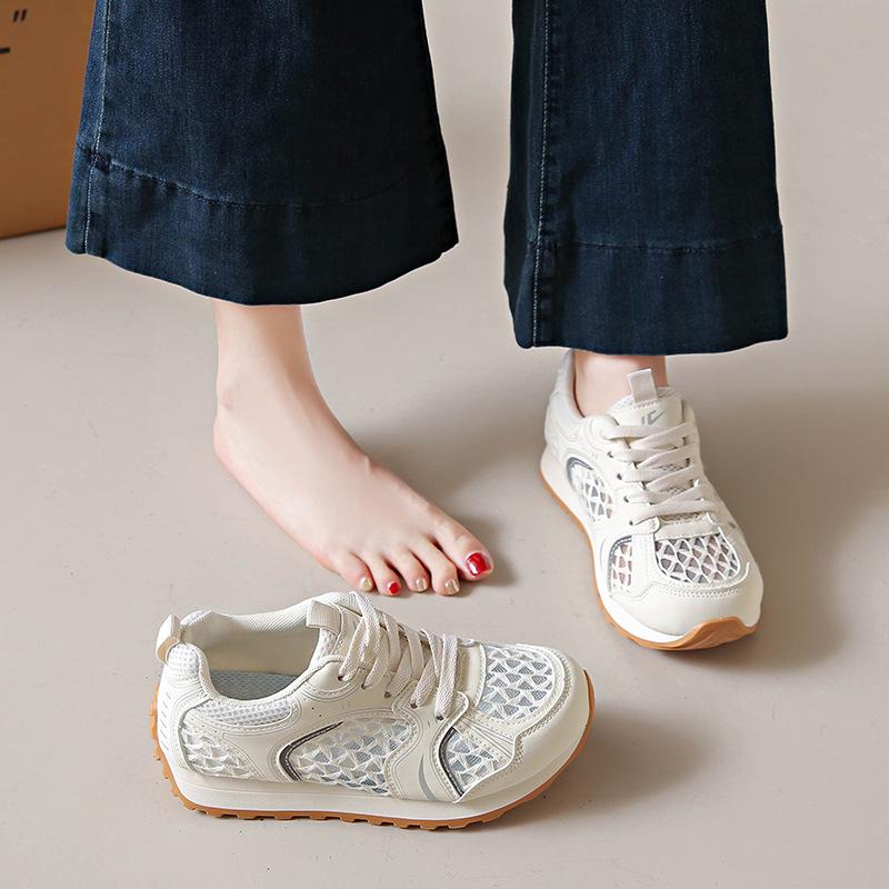 Soft-soled mesh breathable Forrest Gump shoes women's summer thin hollow mesh shoes versatile casual sports shoes running shoes sneakers