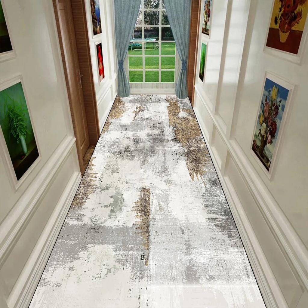 Nowoczesny Abstrakcyjny Długi Dywan Dekoracyjny na Korytarz Mata Podłogowa do Przedpokoju Antypoślizgowy Zmywalny Dywan na Schody Dywany na Przejście Dywan na Zamówienie