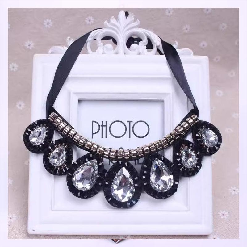 Colar Falso de Diamantes Colar de Gola de Cristal Removível Para Mulheres Gola Falsa Acessórios de Roupa Removíveis Nep Kraagie
