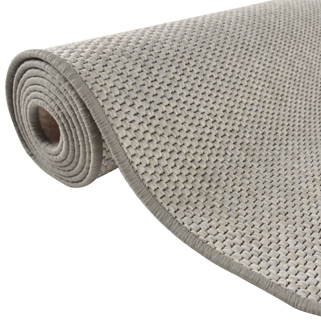 Sisal Look Hall Runner Rug Platina 50 X 300 Cm