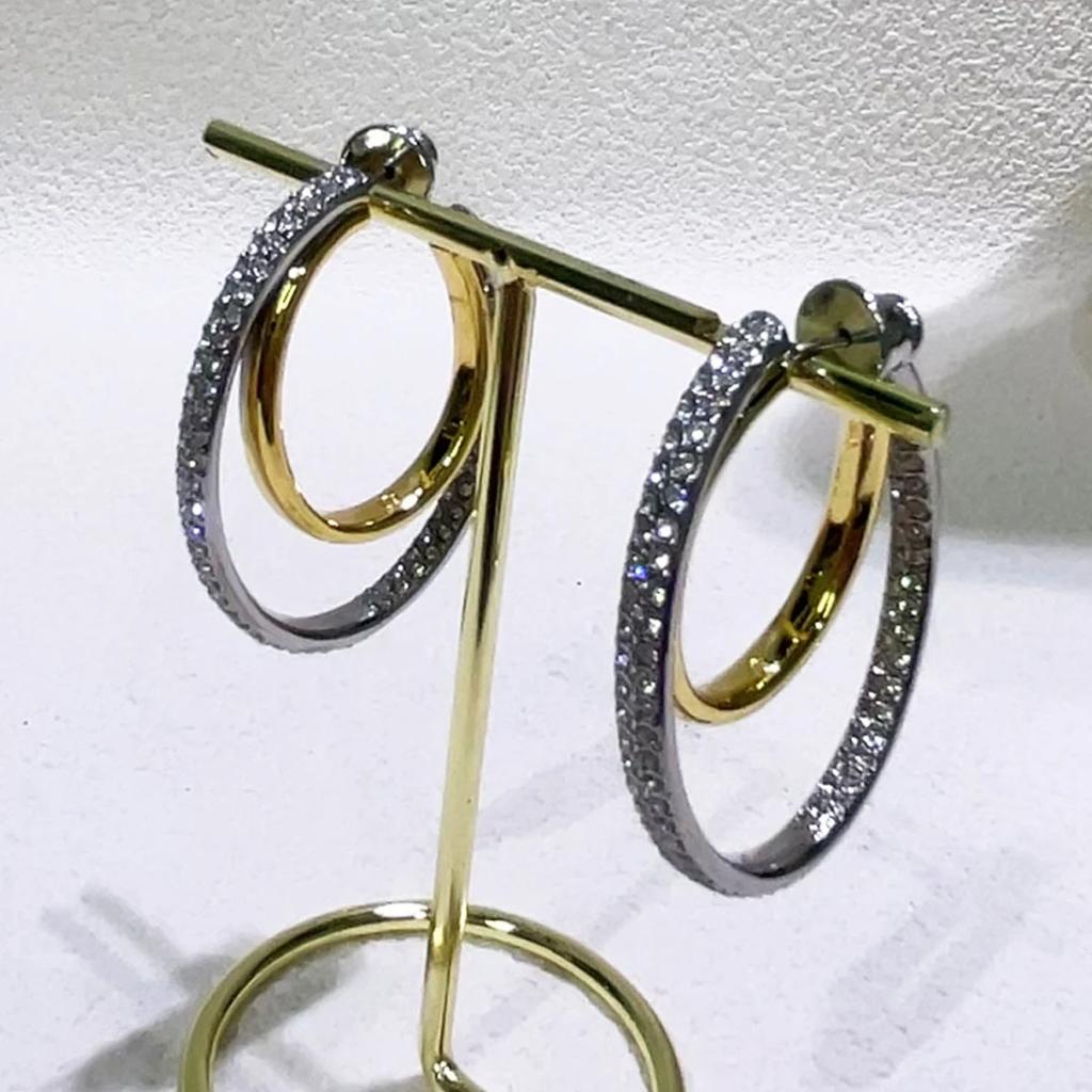 2026 New Trend Fine Jewelry Set Charming Heart Crystal Fashion Stainless Steel Necklace Earrings As a Anniversary Gift for Women