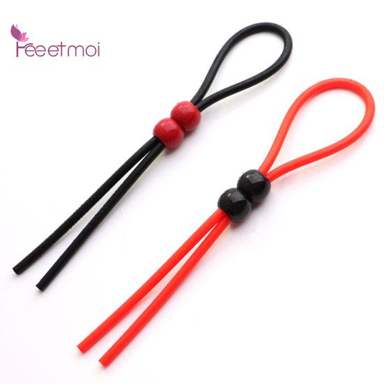 Penis Cord Rope Universal Novelty Delay Ejaculation Lock Ring Buckle Silicone