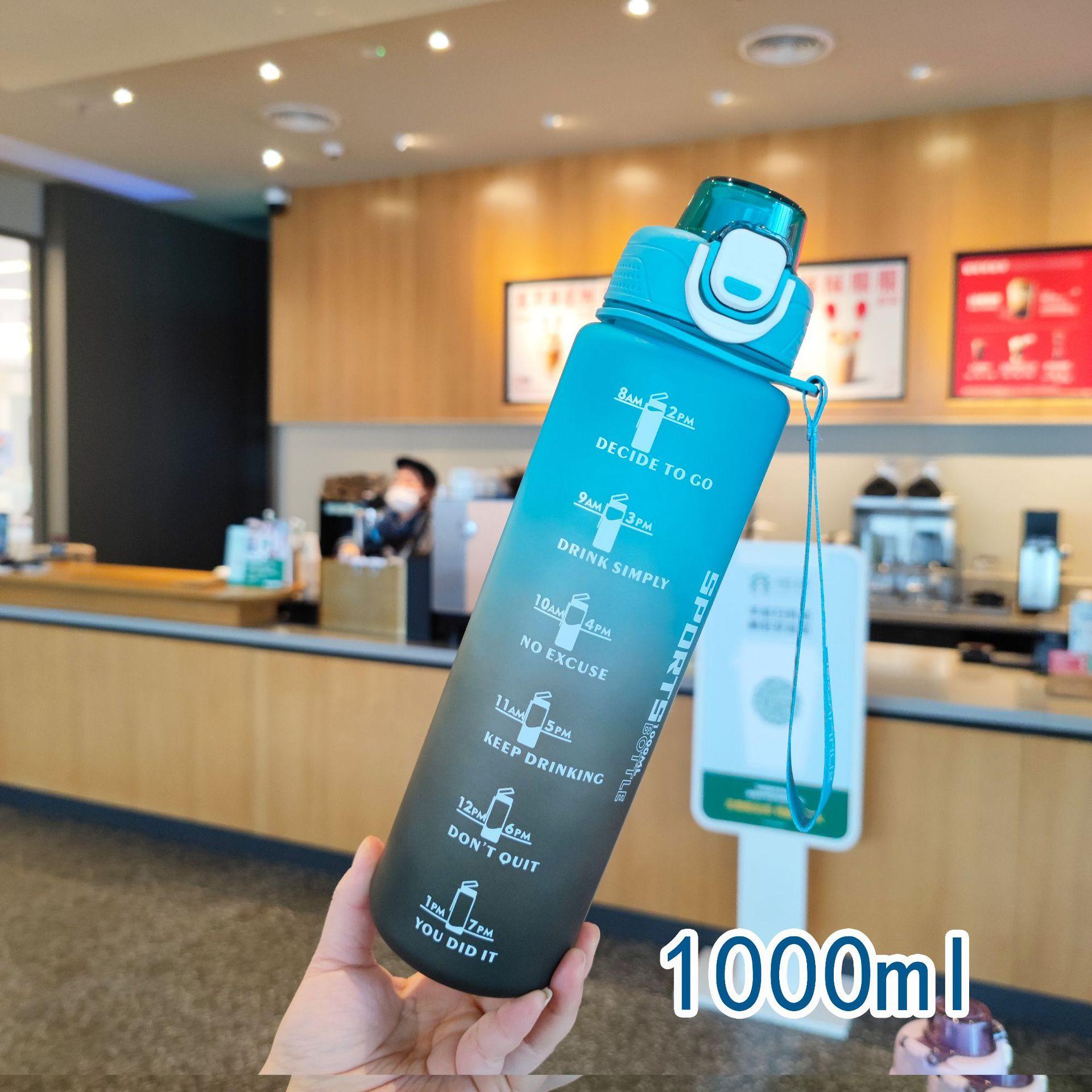 

Бутылка для воды на 1000 мл, посуда для питья, летняя портативная дорожная бутылка для кемпинга с маркером времени, домашняя бутылка для воды с маркером времени, бутылка для воды 1000ml