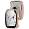 Uhrgehäuse mit gehärtetem Glasfilm für Active 2 Quadratischer Schutzabdeckung Smartwatch-Bildschirmschutzfolie Uhrschale