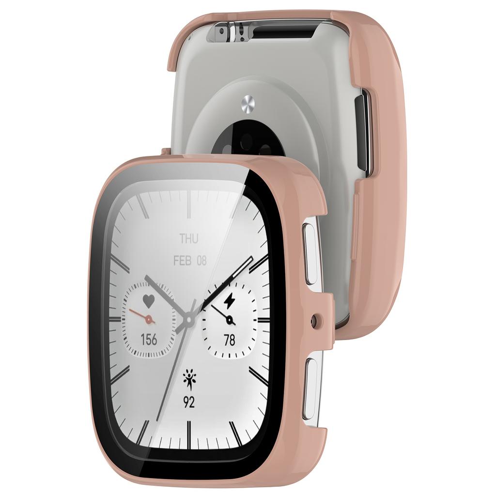 Uhrgehäuse mit gehärtetem Glasfilm für Active 2 Quadratischer Schutzabdeckung Smartwatch-Bildschirmschutzfolie Uhrschale