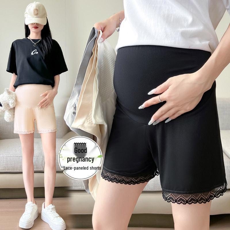 Seamless High-Waist Maternity Pants with Belly Support - Fashionable, Safe, and Comfortable Modal Design XL бежевый
