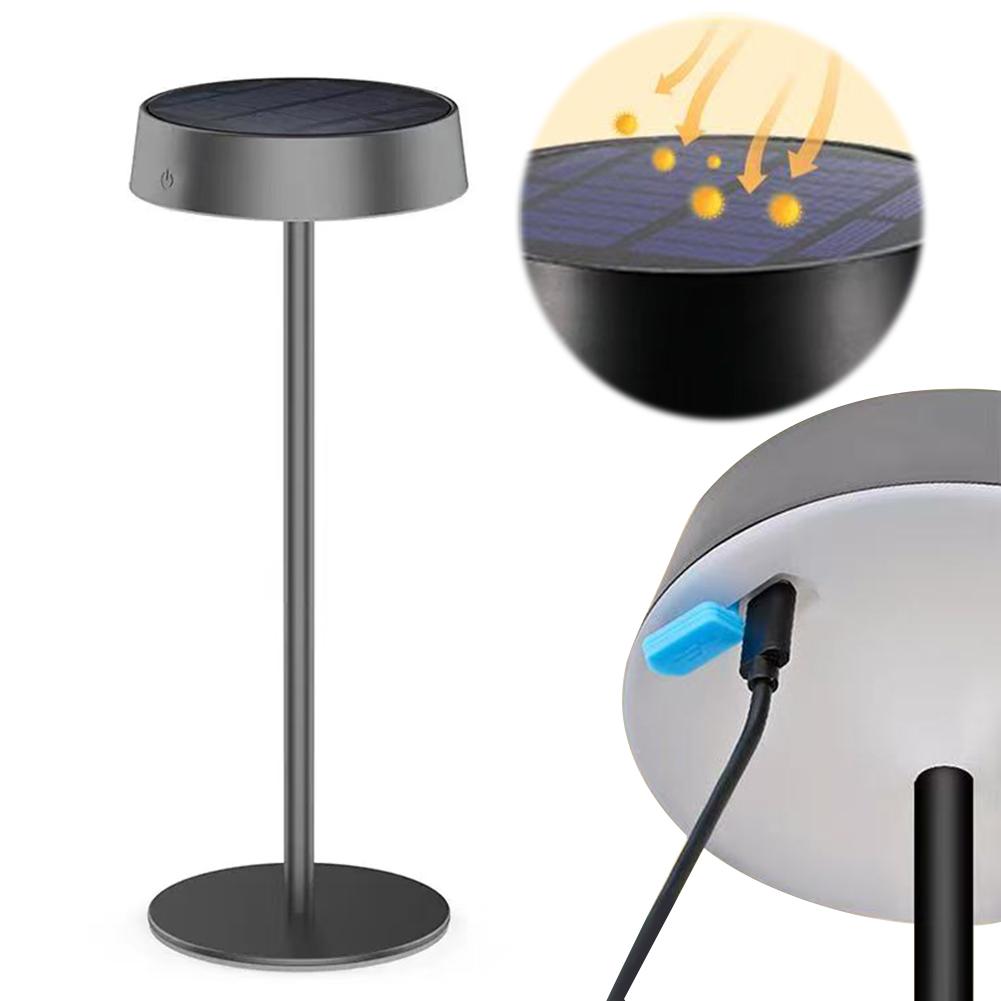 Solar Table Lamp Dimmable LED Desk Lamp Waterproof Cordless Table Lamp Rechargeable Night Lamp for Indoor Outdoor Night Lights