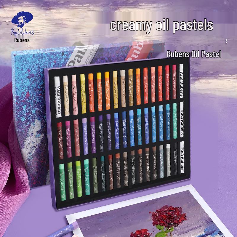Rubens Washable Oil Pastels for Children: Soft Crayons in 24, 36 Heavy, and 48 Macaron Colors