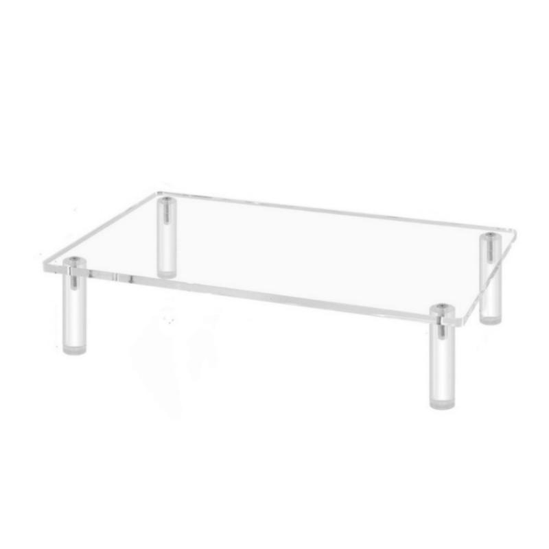 

Laptop Computer Support Rack Space Saving Monitor Risers Transparent Clear Acrylic Printer Stand for Home and Office 1