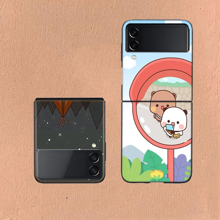 Cute BuBu DuDu Coque For Samsung Z Flip7 6 Galaxy Case Shockproof Z Flip5 Z Flip3 4 5G Hard Cover Phone TPU PC Hard Funda