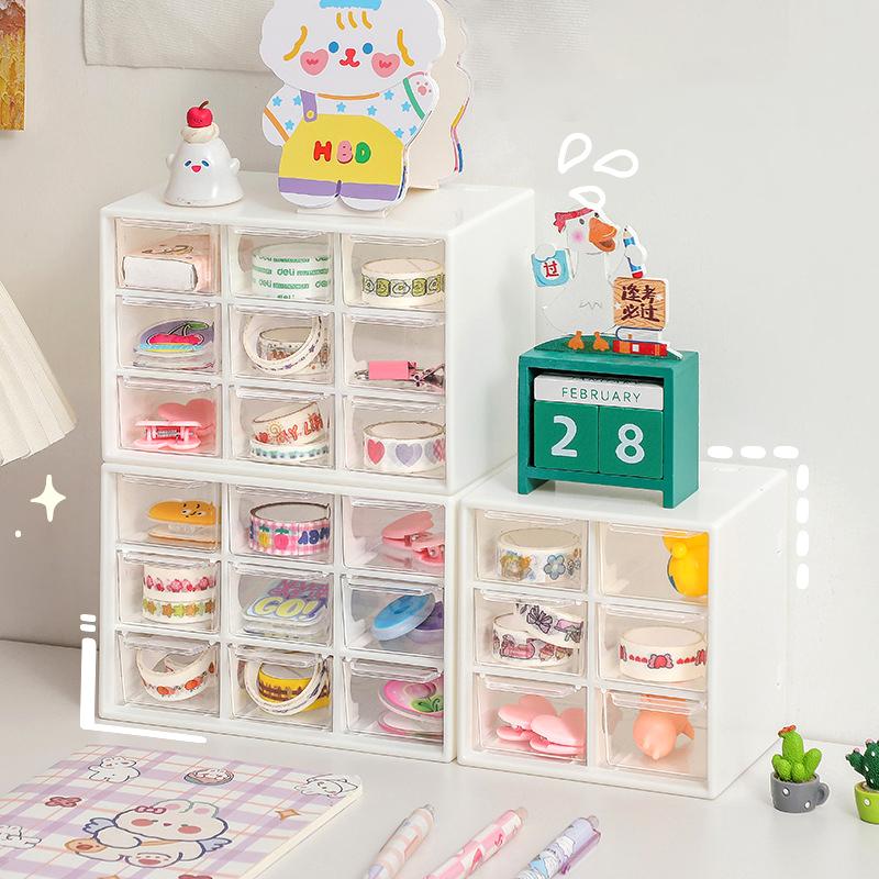 Clear Card Storage Box Idol Photocard Display Case Data Cable Storage Box Card Classification Case Desktop Sundries Organizer