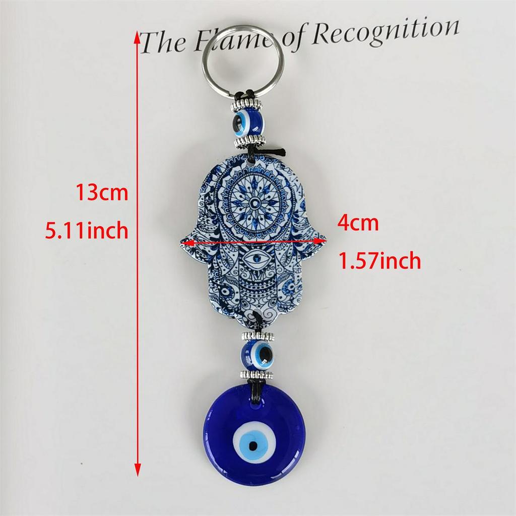 Evil Eye Charm: Blue Eyes Keychain & Car Pendant