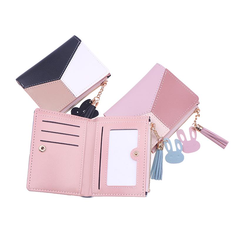Short Tassel Wallet Women Purse Mini Coin Purse Card Pocket Zipper Clutch Bag