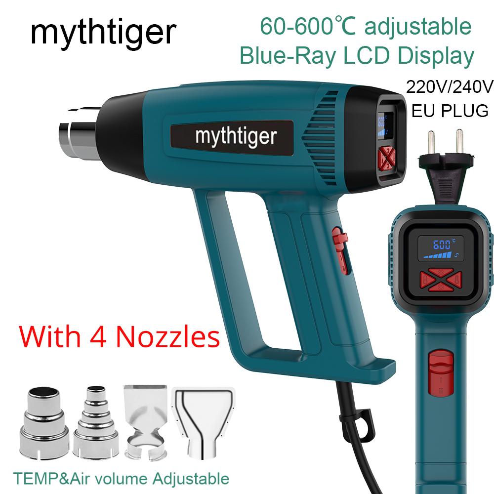 220V EU LCD Display Heat Gun Thermoregulator Hot Air Gun for Shrink Wrapping Soldering Station Construction Dryer Plastic Welder