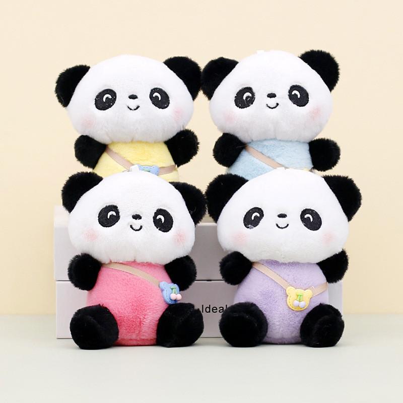 Cute Panda Plush Key Holder Soft Toy Adorable Bag Charm For Couples And Gifts