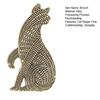 Brooch Pin Cat Shape Retro Style Distressed Badge Wear-Resistant Rust-Proof Suit Lapel Badge Clothing Decoration