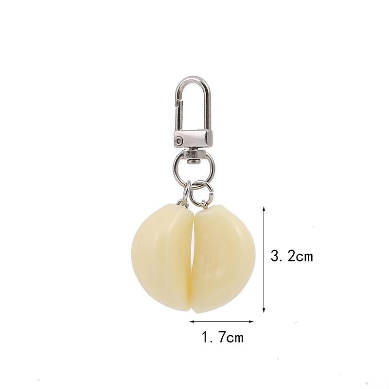 

Clove Pvc Garlic Keychain Lifelike Food Bag Car Decoration Kid Accessory Present