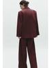 2025 Women's Double-Breasted Suit Jacket & High-Waisted Pants Set - European & American Casual Style