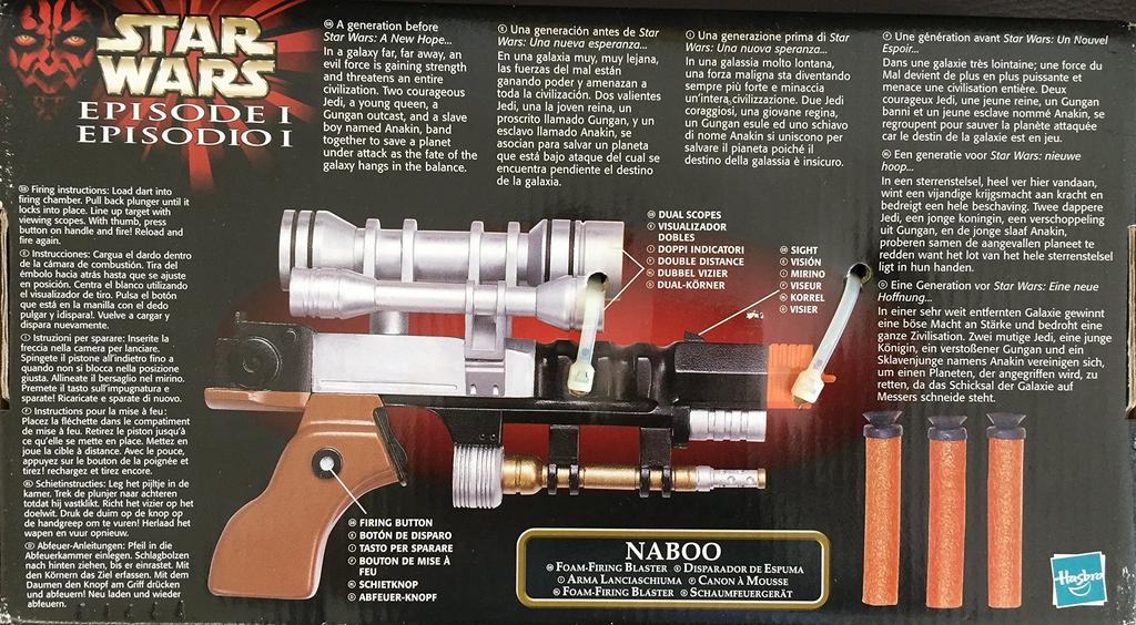 Star Wars Naboo Foam Firing Blaster