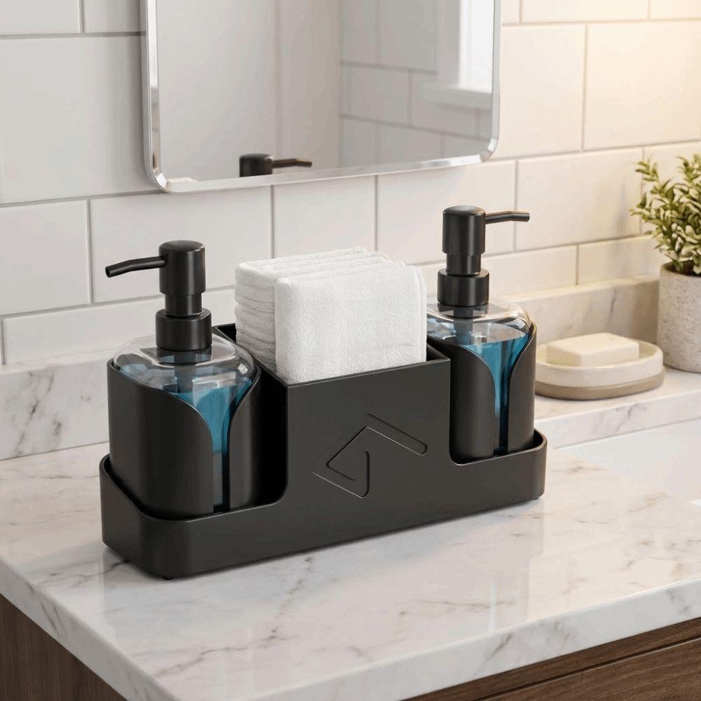 Refillable Soap Dispenser Set Pump Bottle Hand Soap Dispenser Dish Soap Dispenser  Hotel