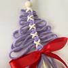 Hand-Woven Christmas Tree Ornaments Rustic Xmas Tree Shaped Handicrafts with Golden Cow Bell And Red Bow for Winter New Year Party Decorations