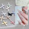 10Pcs 3D Lace Bow Ballet Shoes Nail Parts Nail Charm Ribbon Ornaments Bowknot Diy Nail Art Decoration Accessories Manicure Salon