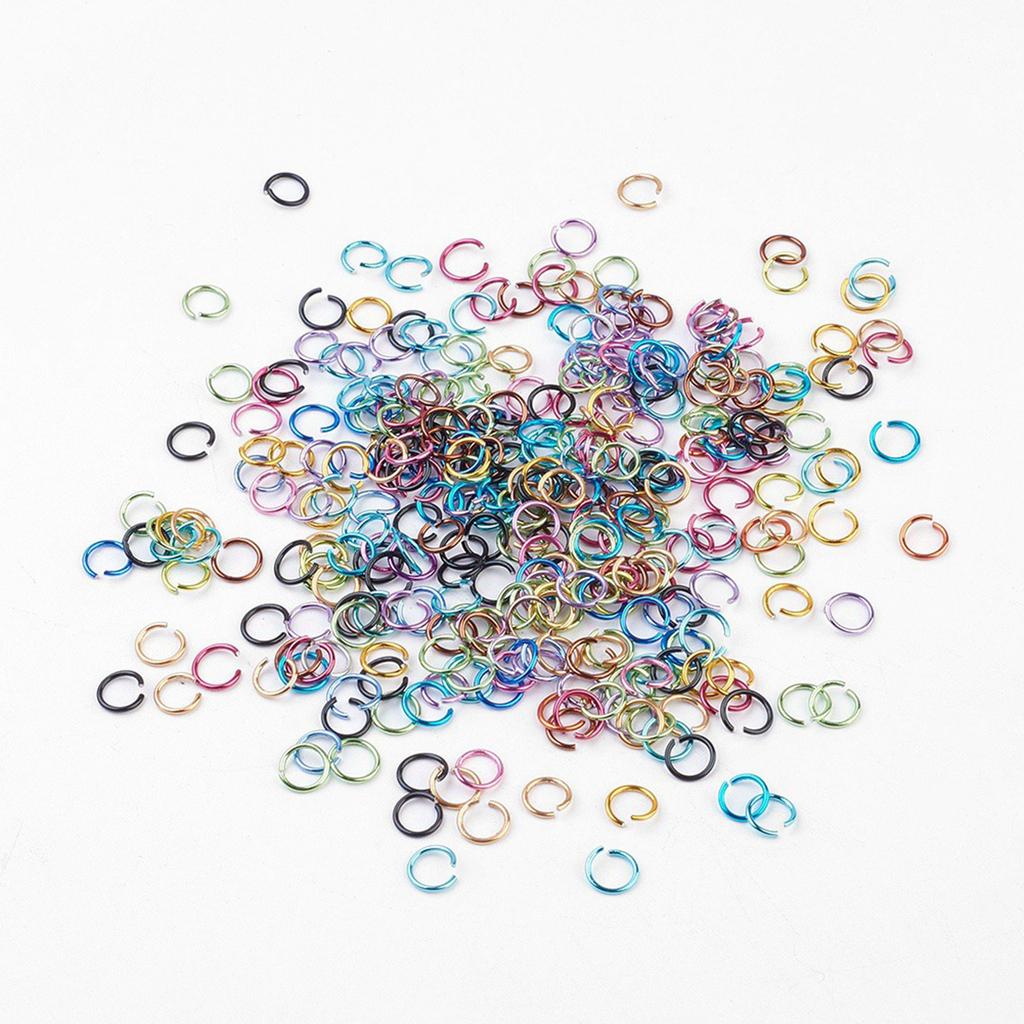 2250Pcs Open Aluminum Jump Rings 6mm Rings Connectors for Necklace Bracelet Pendant Choker Jewellery Making Findings