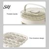Camping Ice Tray 2-in-1 Press-Release Cube with Storage Bin 48-Cavity Double-Layer Family Maker for Freezer BPA-Free Container Home Party